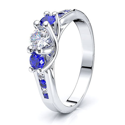 White Diamond and Blue Sapphire