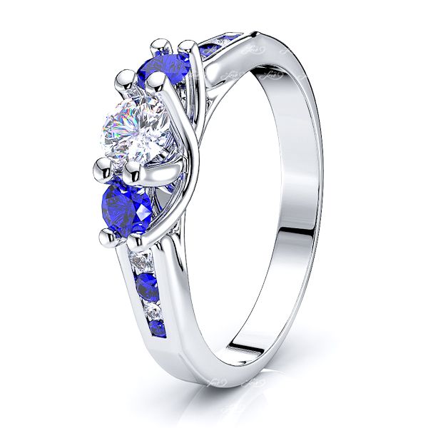 White Diamond and Blue Sapphire