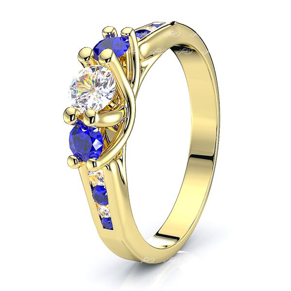 Yellow Diamond and Blue Sapphire