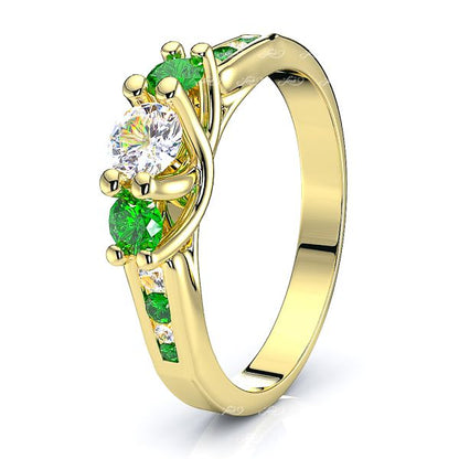 Yellow Diamond and Emerald