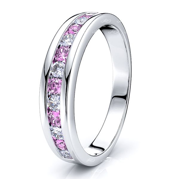 White Diamond and Pink Sapphire