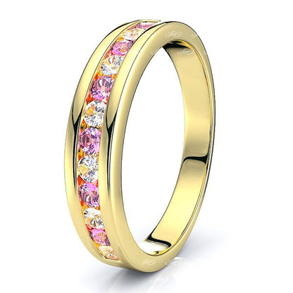 Yellow Diamond and Pink Sapphire