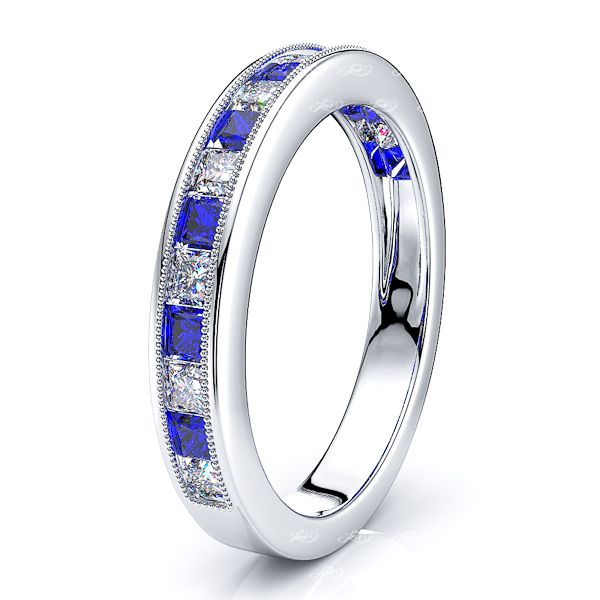 White Diamond and Blue Sapphire
