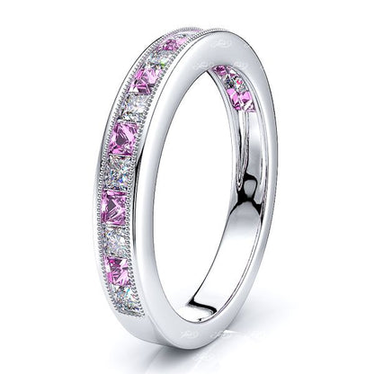 White Diamond and Pink Sapphire