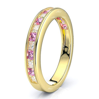Yellow Diamond and Pink Sapphire