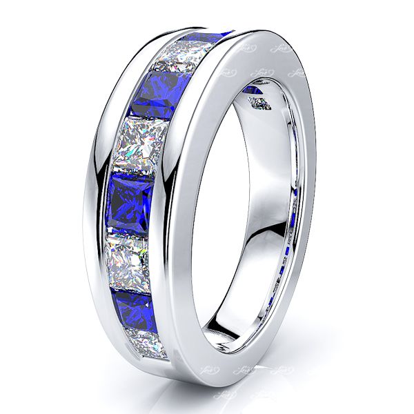 White Diamond and Blue Sapphire