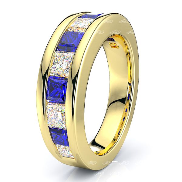Yellow Diamond and Blue Sapphire