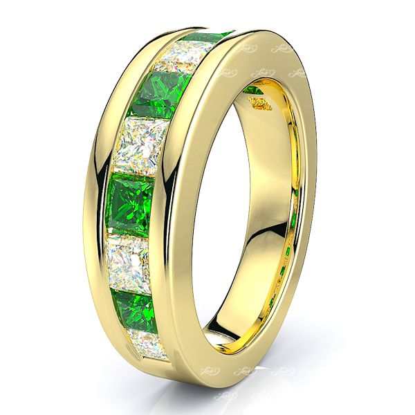 Yellow Diamond and Emerald