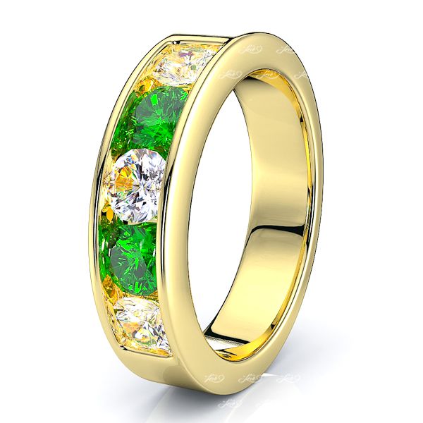 Yellow Diamond and Emerald