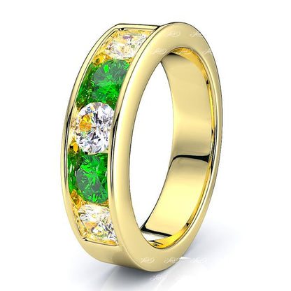 Yellow Diamond and Emerald