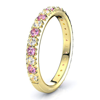 Yellow Diamond and Pink Sapphire