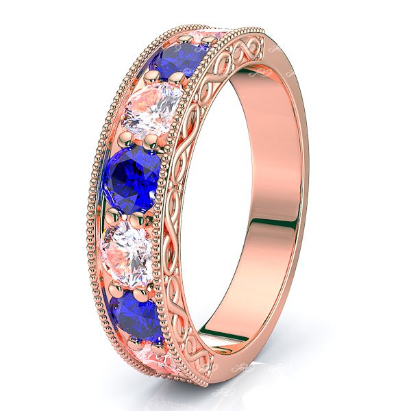 Rose Diamond and Blue Sapphire
