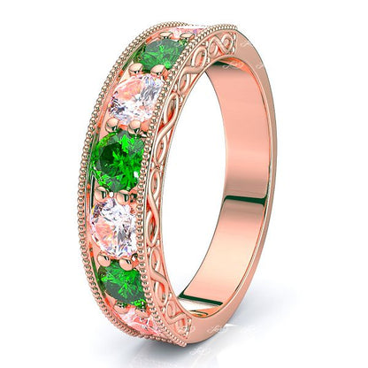 Rose Diamond and Emerald