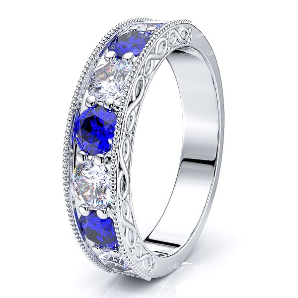 White Diamond and Blue Sapphire