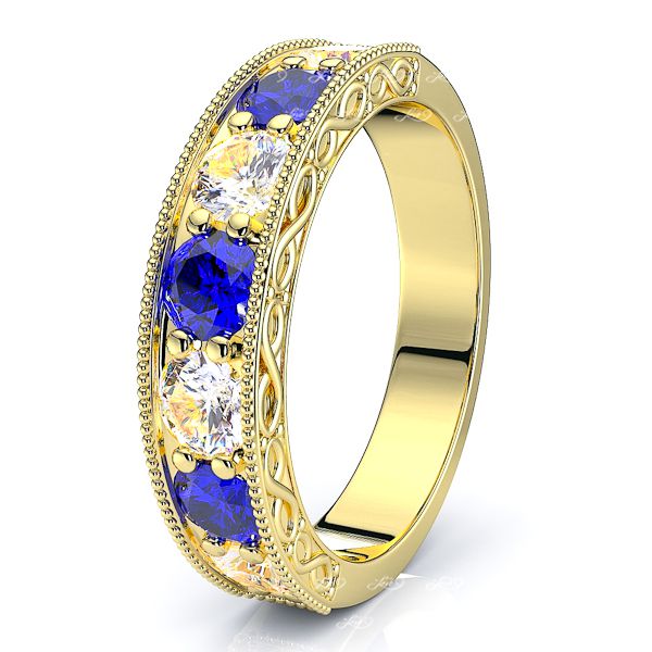 Yellow Diamond and Blue Sapphire