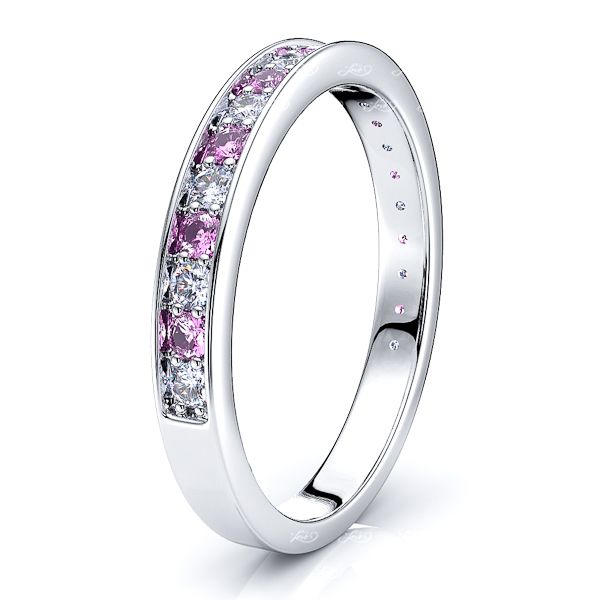 White Diamond and Pink Sapphire