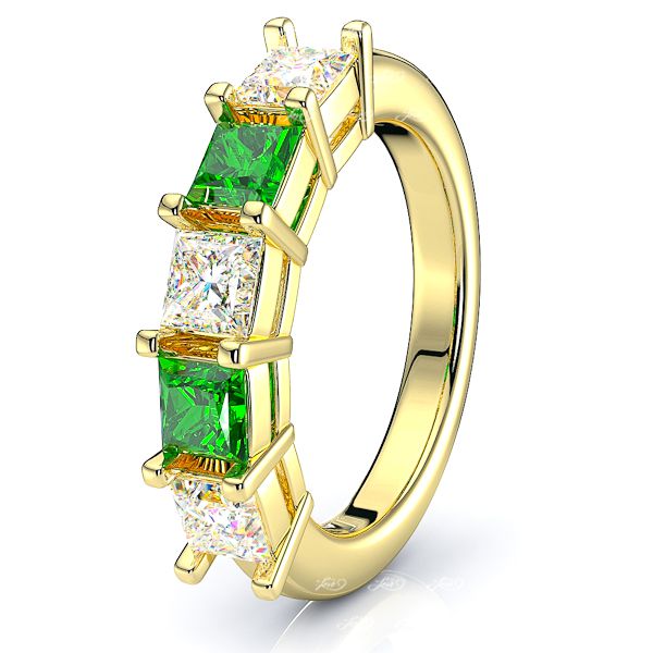 Yellow Diamond and Emerald