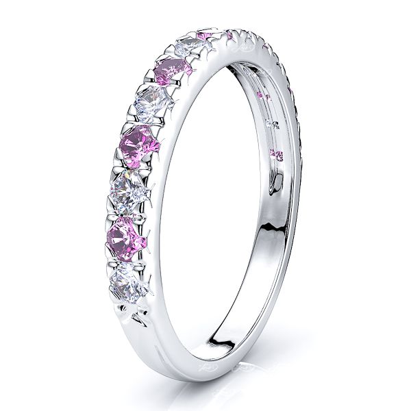 White Diamond and Pink Sapphire
