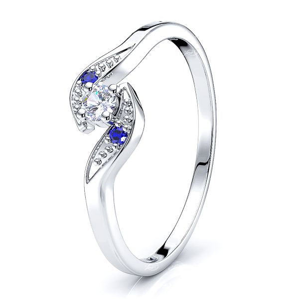 White Diamond and Blue Sapphire