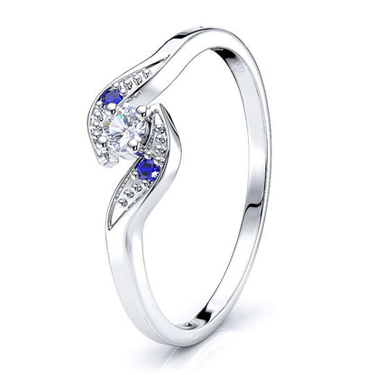 White Diamond and Blue Sapphire