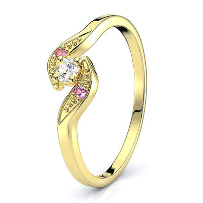 Yellow Diamond and Pink Sapphire