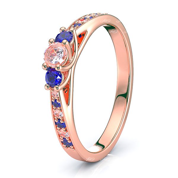 Rose Diamond and Blue Sapphire