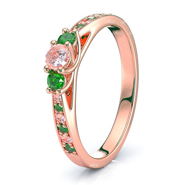 Rose Diamond and Emerald