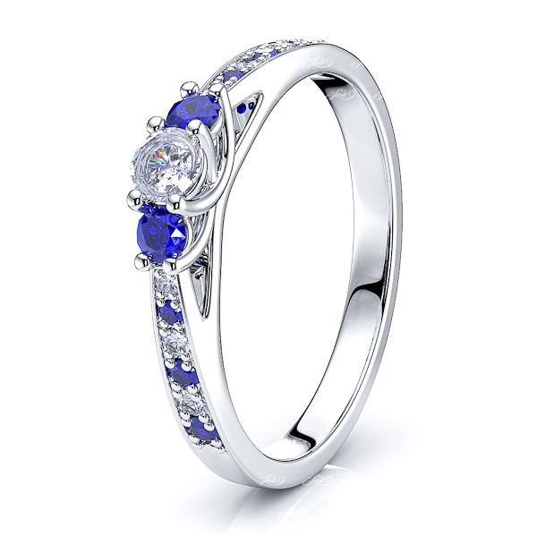 White Diamond and Blue Sapphire