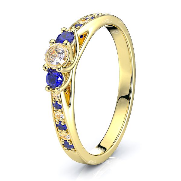 Yellow Diamond and Blue Sapphire