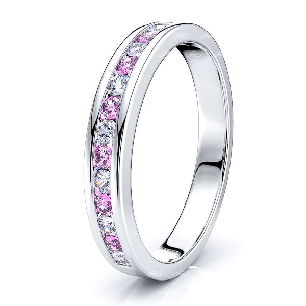 White Diamond and Pink Sapphire