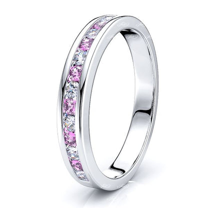 White Diamond and Pink Sapphire