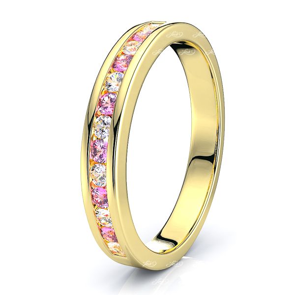 Yellow Diamond and Pink Sapphire