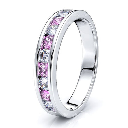 White Diamond and Pink Sapphire