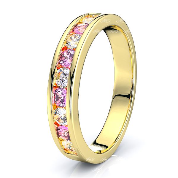 Yellow Diamond and Pink Sapphire