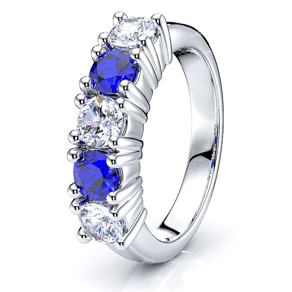 White Diamond and Blue Sapphire