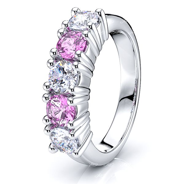 White Diamond and Pink Sapphire