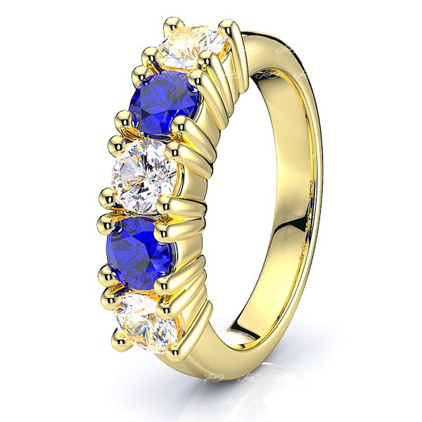 Yellow Diamond and Blue Sapphire