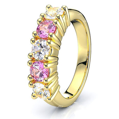 Yellow Diamond and Pink Sapphire