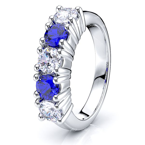 White Diamond and Blue Sapphire