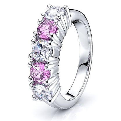 White Diamond and Pink Sapphire