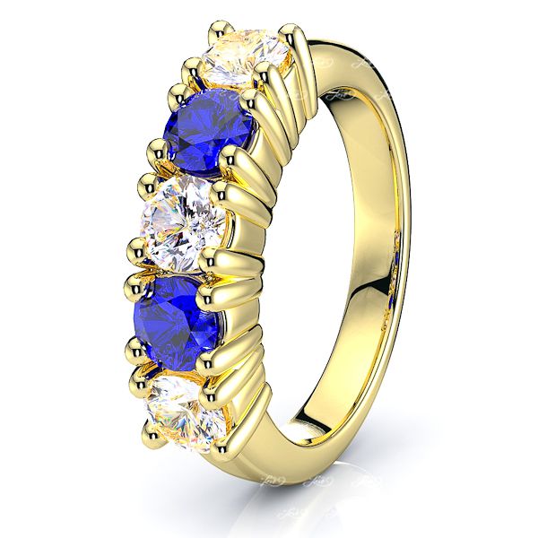 Yellow Diamond and Blue Sapphire