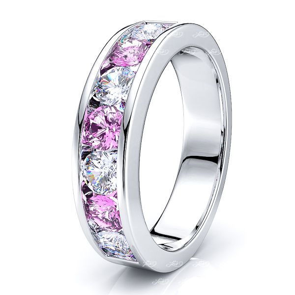 White Diamond and Pink Sapphire