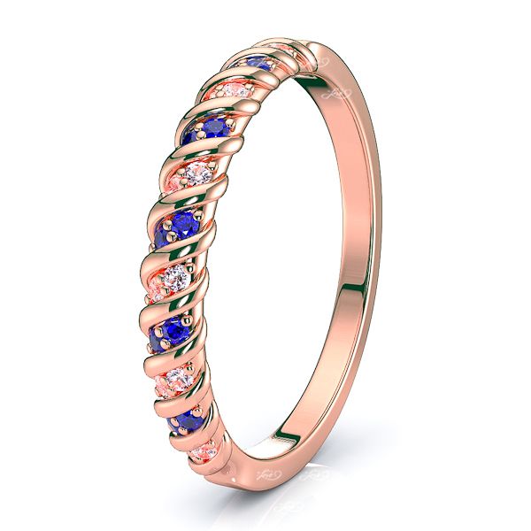 Rose Diamond and Blue Sapphire