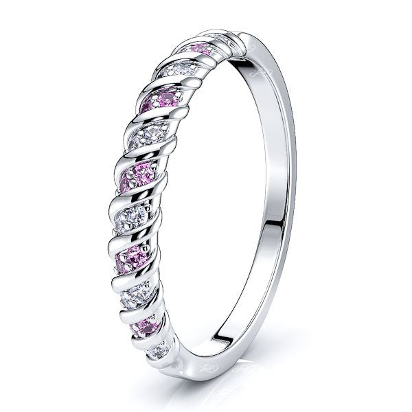 White Diamond and Pink Sapphire
