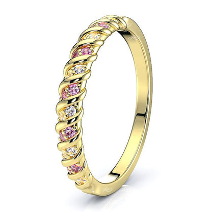 Yellow Diamond and Pink Sapphire