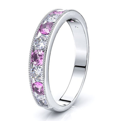 White Diamond and Pink Sapphire