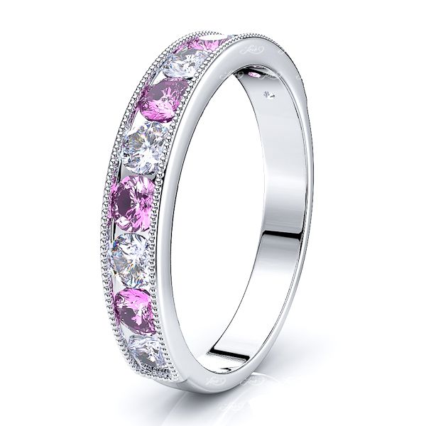 White Diamond and Pink Sapphire