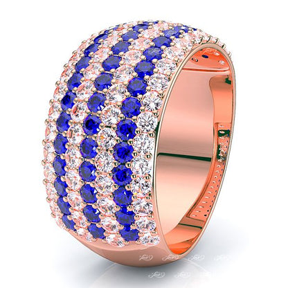 Rose Diamond and Blue Sapphire