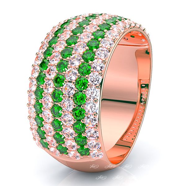 Rose Diamond and Emerald