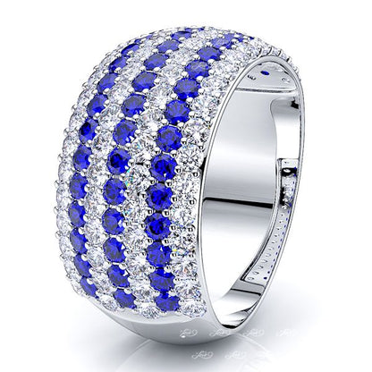 White Diamond and Blue Sapphire
